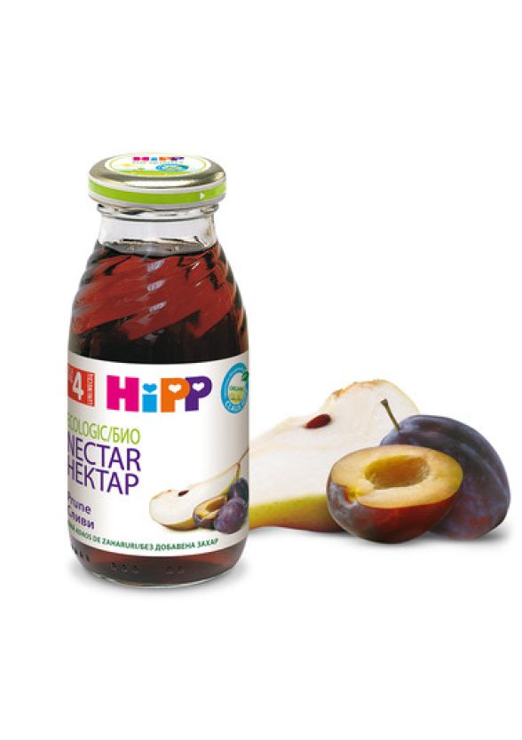 ХИП БИО Нектар от сливи с круши 4+ м. 3 бр. х 200мл. | HIPP BIO Organic nectar plum and pear 4+ m 3 х 200ml