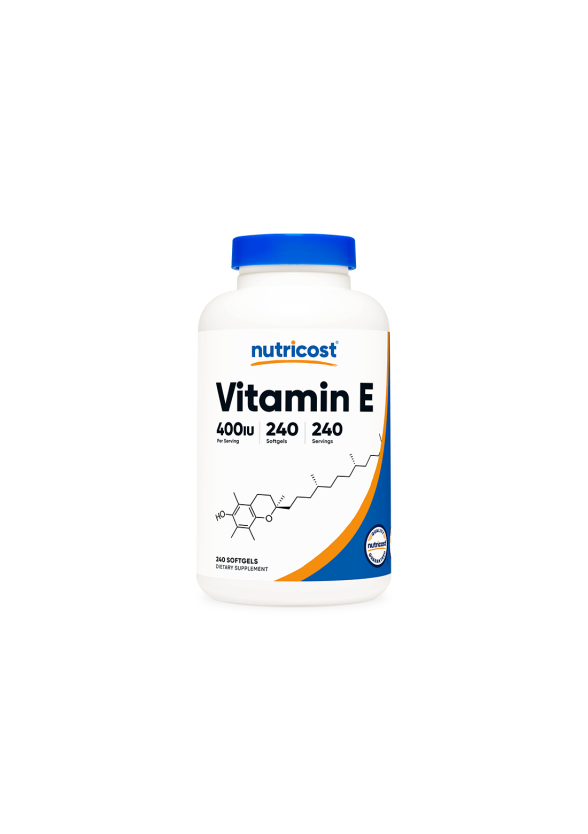Витамин E 400 IU x 240 софтгел капсули НУТРИКОСТ | Vitamin E x 240 softgels caps NUTRICOST