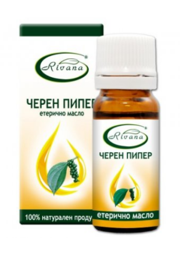 РИВАНА Етерично масло от ЧЕРЕН ПИПЕР 10мл | RIVANA PIPER NIGRUM Essential oil 10ml