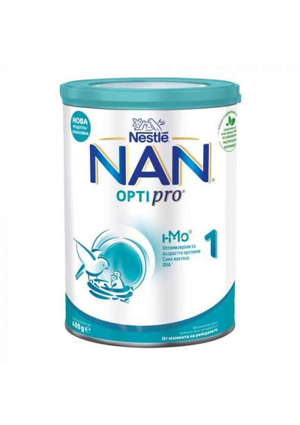 НАН ОПТИПРО 1 Адаптирано мляко за кърмачета 0-6м 400гр | NAN OPTIPRO 1 infant milk 0-6m 400g