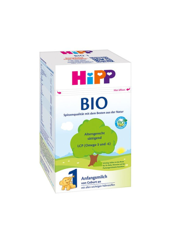 ХИП ОРГАНИК БИО 1 Адаптирано мляко за кърмачета 600гр | HIPP ORGANIC BIO 1 Growing up milk 600g