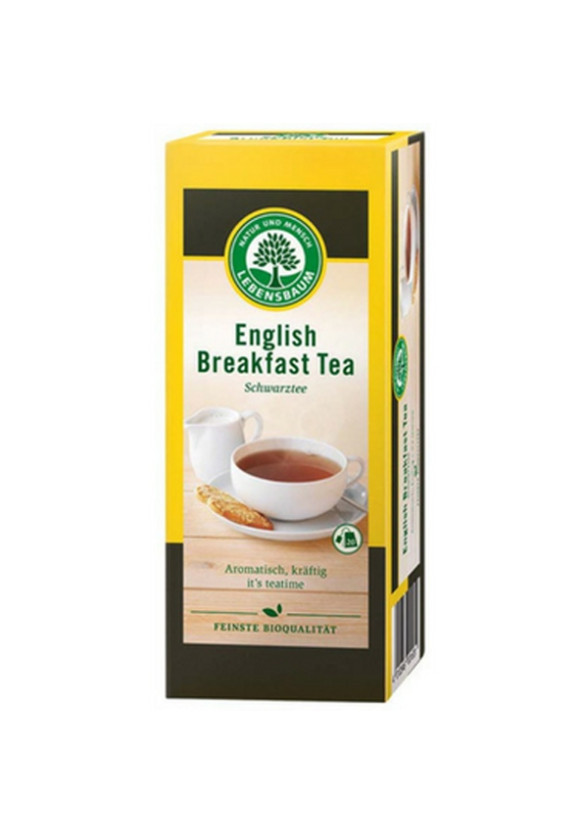 БИО Черен чай "Английска закуска", пакетчета 20бр, 40гр ЛЕБЕНСБАУМ | BIO Black tea "English breakfast", teabags 20s, 40g LEBENSBAUM