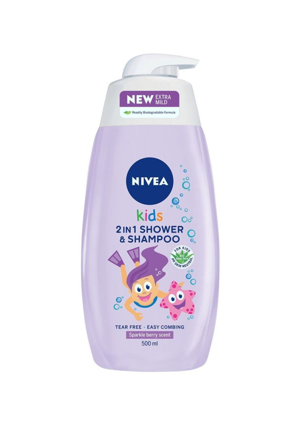 НИВЕА КИДС ЗА МОМИЧЕТА Душ гел и Шампоан 2 в 1 500мл | NIVEA KIDS FOR GIRLS Shower gel and Shampoo 2 in 1 500ml