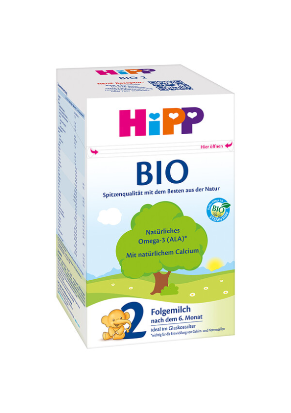 ХИП ОРГАНИК БИО 2 Преходно адаптирано мляко за кърмачета 600гр | HIPP ORGANIC BIO 2 Growing up milk 600g