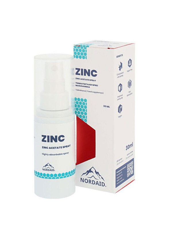 Цинк (ацетат) х 30 мл, спрей Нордейд | Zinc Acetate Spray x 30 ml Nordaid