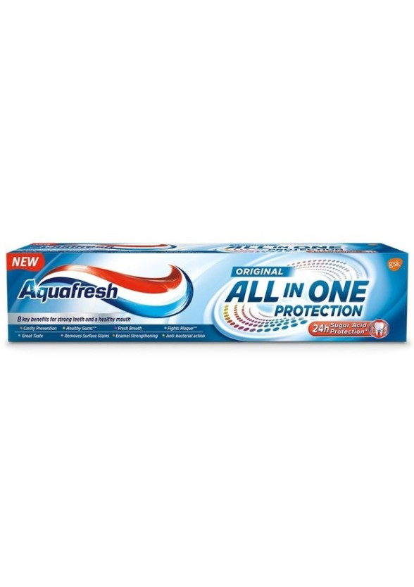 АКВАФРЕШ ОЛ ИН УАН Паста за зъби ОРИДЖИНАЛ 75мл | AQUAFRESH ALL IN ONE Toothpaste ORIGINAL 75ml