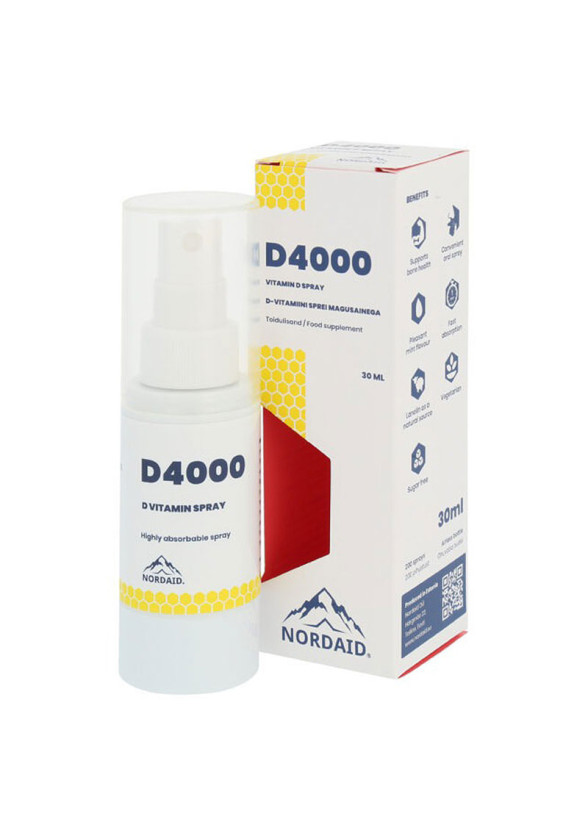 Витамин D3 4000 IU х 30 мл, спрей Нордейд | D3 Spray 4000 IU x 30 ml Nordaid