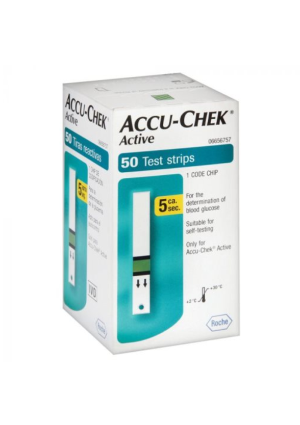 Тест-ленти за глюкомер Accu-Chek Active 50бр | Test strips for glucometer Accu-Chek Active 50s