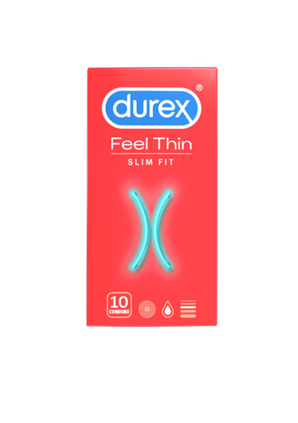 ДЮРЕКС ФИЙЛ ТИН СЛИМ ФИТ презервативи 10бр. | DUREX FEEL THIN SLIM FIT condoms 10 pack