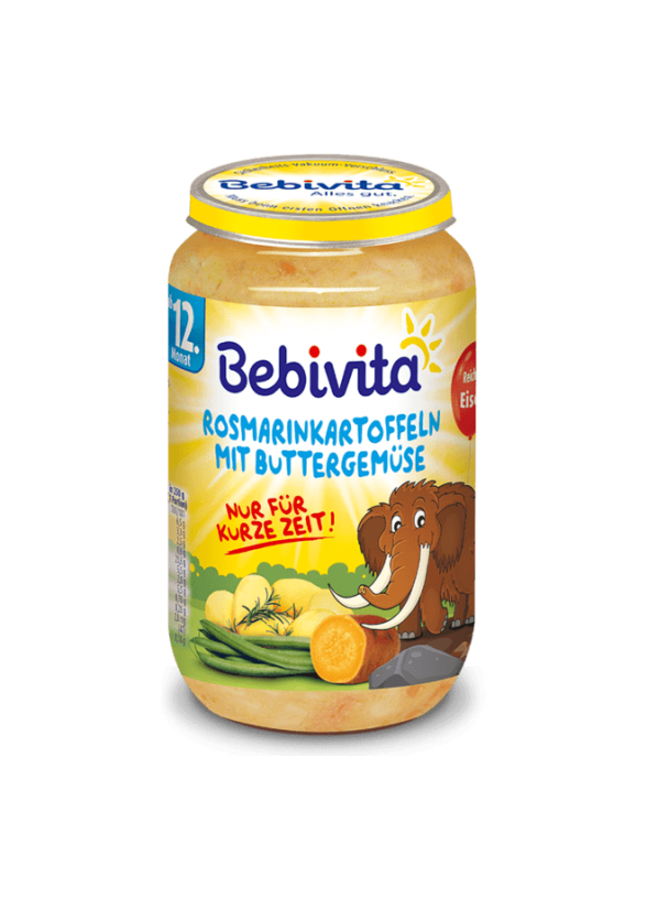 БЕБИВИТА Картофи с розмарини зеленчуци в масло 12+ м. 250гр. | BEBIVITA Potatoes and vegetables with Rosemary and butter 12+ 250g