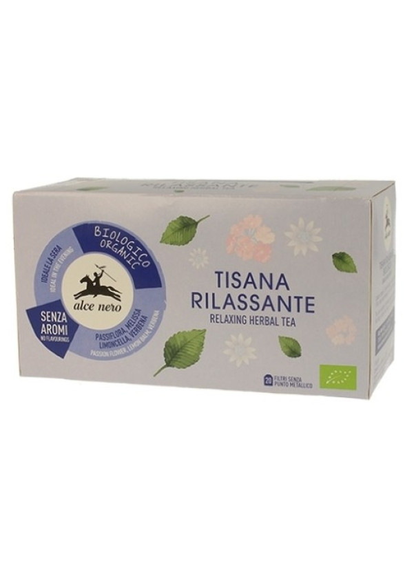 Билков чай Релакс Alce Nero 20бр филтърни пакетчета | Relaxing herbal tea Alce Nero 20s tisane
