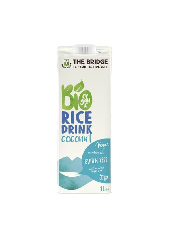 ДЪ БРИДЖ БИО Оризова напитка с Кокос БЕЗ ГЛУТЕН 250мл или 1л | THE BRIDGE BIO Rice drink with Coconut GLUTEN FREE 250ml or 1l