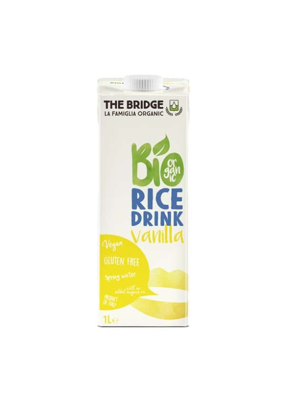 ДЪ БРИДЖ БИО Оризова напитка с Ванилия БЕЗ ГЛУТЕН 1л | THE BRIDGE BIO Rice drink with Vanilla GLUTEN FREE 1l