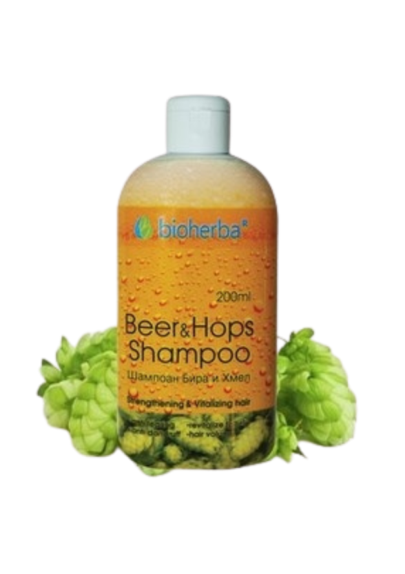 БИОХЕРБА Бирен шампоан 200мл | BIOHERBA Beer and hoops shampoo 200ml