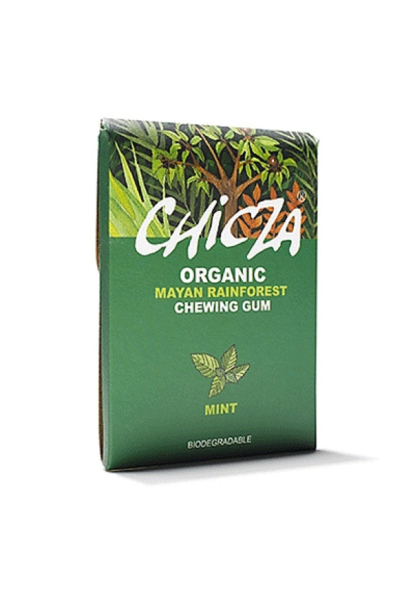 БИО Дъвка с Мента 30гр ЧИКЗА | ORGANIC Mayan rainforest chewing gum Mint 30g CHICZA