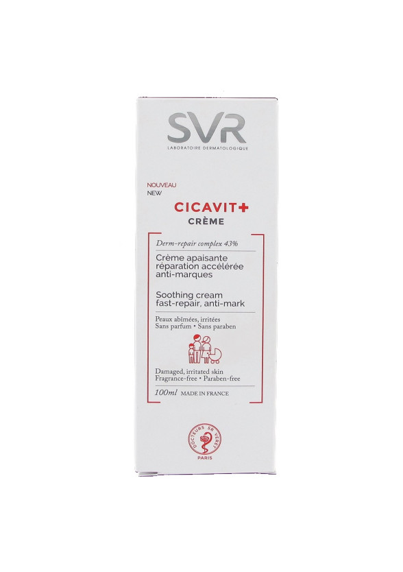СВР ЦИКАВИТ+ Успокояващ и възстановяващ крем за лице и тяло 100мл | SVR CICAVIT+ Soothing cream 100ml