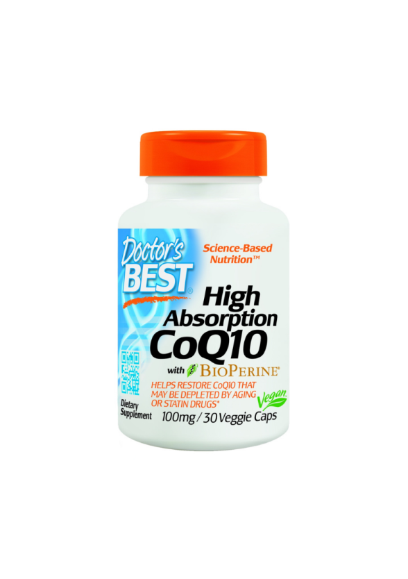 КОЕНЗИМ CoQ10 с биоперин х 60 капсули ДОКТОРС БЕСТ | HIGH ABSORPTION COQ10 with bioperine 100mg 60s DOCTOR'S BEST