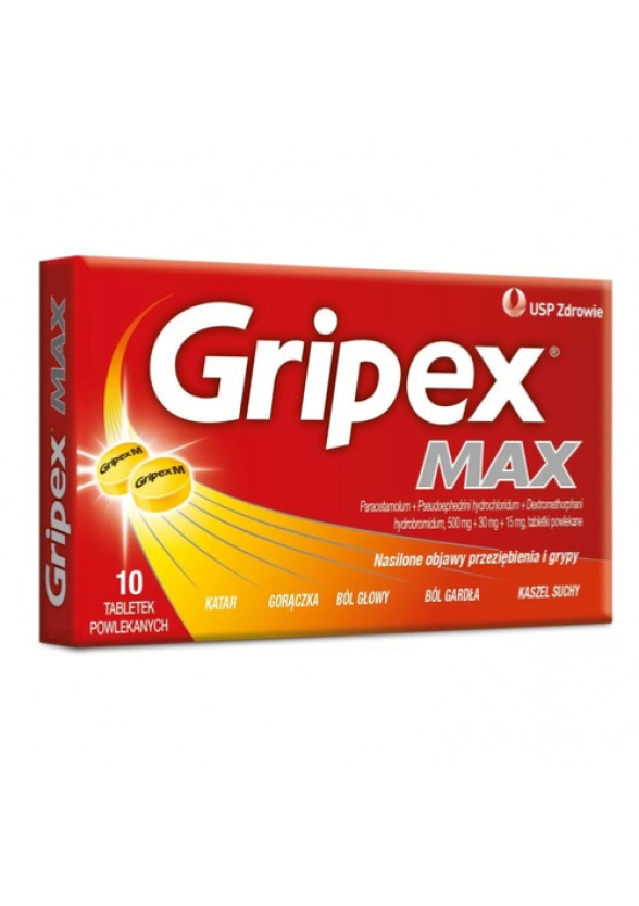 ГРИПЕКС МАКС филмирани таблетки 10 или 20бр. | GRIPEX MAX film-coated tablets 10 or 20s