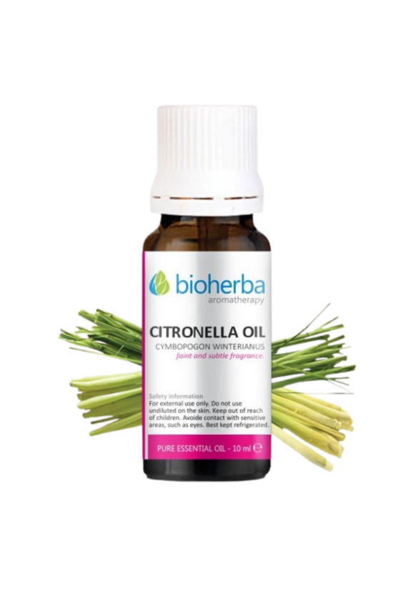 Етерично масло от ЦИТРОНЕЛА 10мл БИОХЕРБА | Essential CITRONELLA oil 10ml BIOHERBA