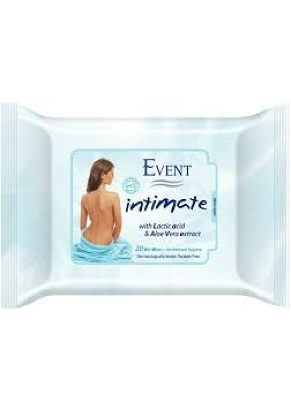 Мокри кърпи за интимна хигиена с Алое вера 20бр ЕВЕНТ | Intimate wet wipes Aloe vera 20s EVENT