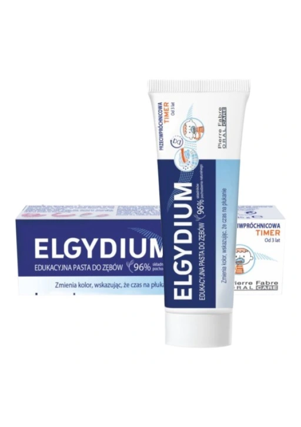 ЕЛГИДИУМ TАЙМЕР Обучителна паста за зъби против кариес 3+г 50мл | ELGYDIUM TIMER ( CHRONO) Toothpaste 3+ years 50ml