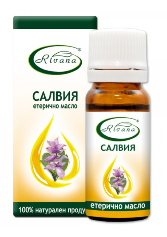 РИВАНА Етерично масло от САЛВИЯ 10мл | RIVANA SALVIA OFFICINALIS Essential oil 10ml