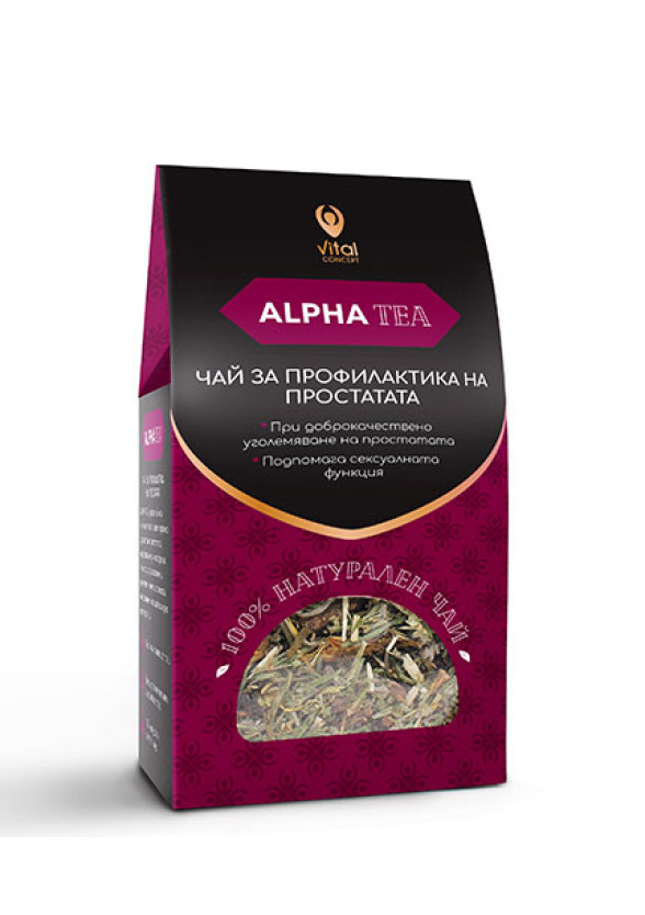 АЛФА ТИЙ билков чай при проблеми с простатата 100гр ВИТАЛ КОНЦЕПТ | ALPHA TEA 100g VITAL CONCEPT