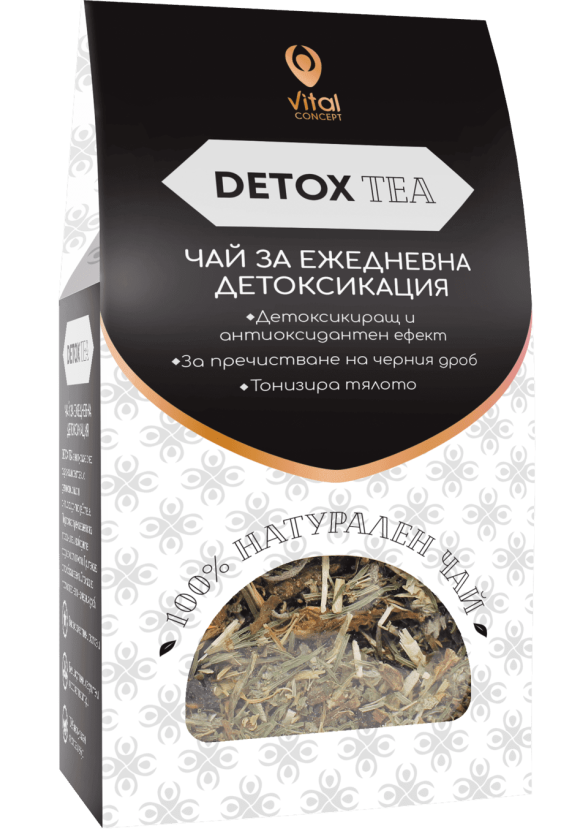 ДЕТОКС ТИЙ билков чай за детоксикация 100гр ВИТАЛ КОНЦЕПТ | DETOX TEA 100g VITAL CONCEPT
