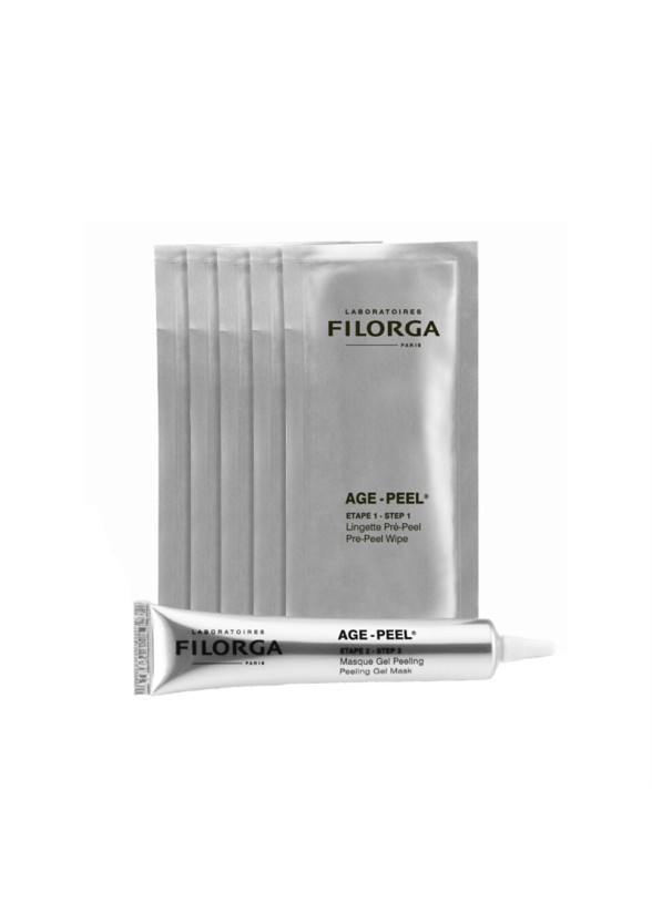 ФИЛОРГА Комплект за домашен пилинг - пре-пилинг кърпички 5x3.5мл + пилинг гел 20мл | FILORGA AGE-PEEL Pre-peel wipes 5x3.5ml + Peeling gel mask 20ml