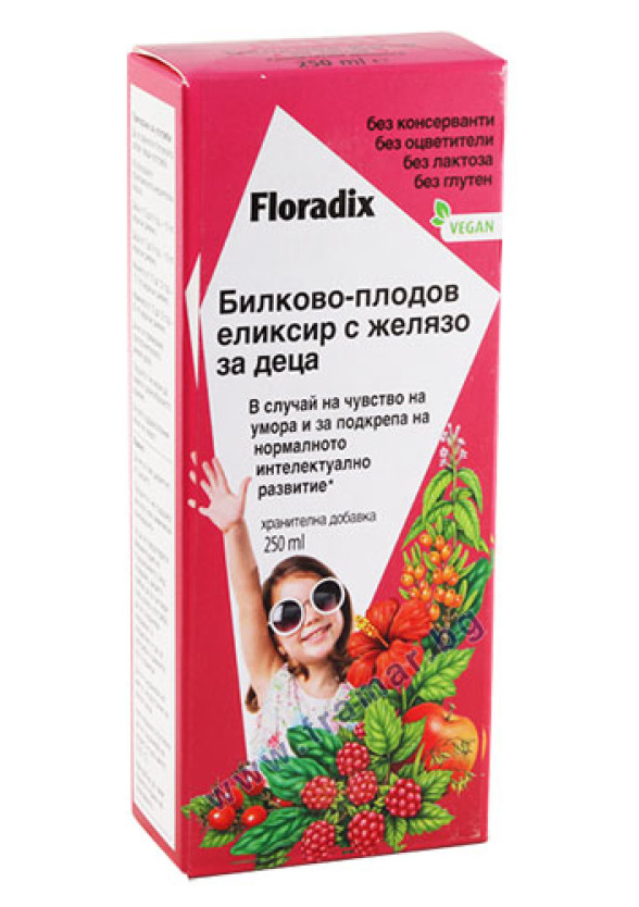БИЛКОВА КРЪВ елексир за деца 250мл | HERBAL BLOOD elixyr for kids FLORADIX