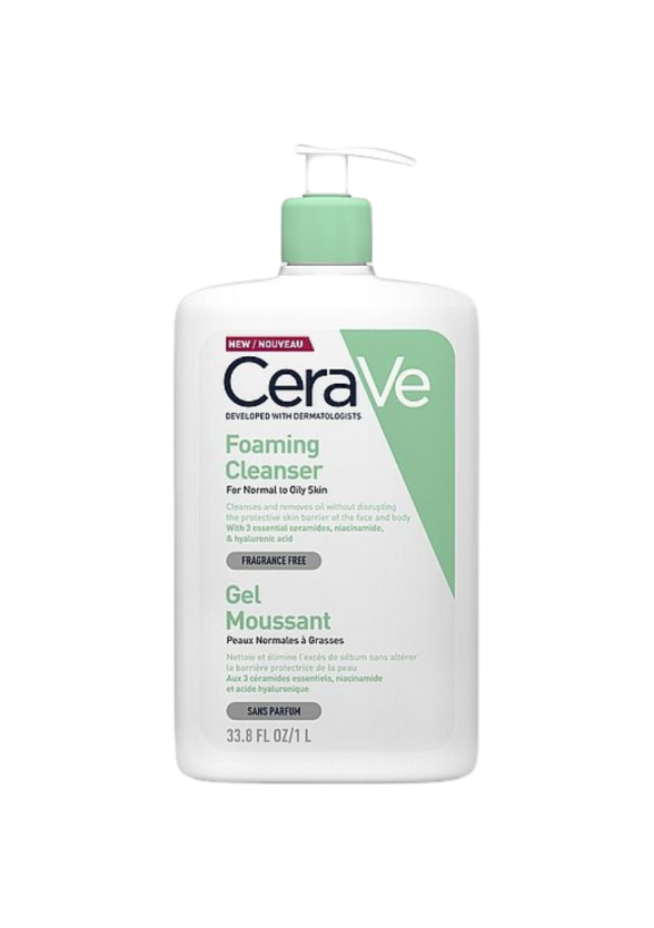 СЕРАВЕ Измиваща гел-пяна за лице и тяло 1000мл | CERAVE Foaming cleancer for face and body 1000ml