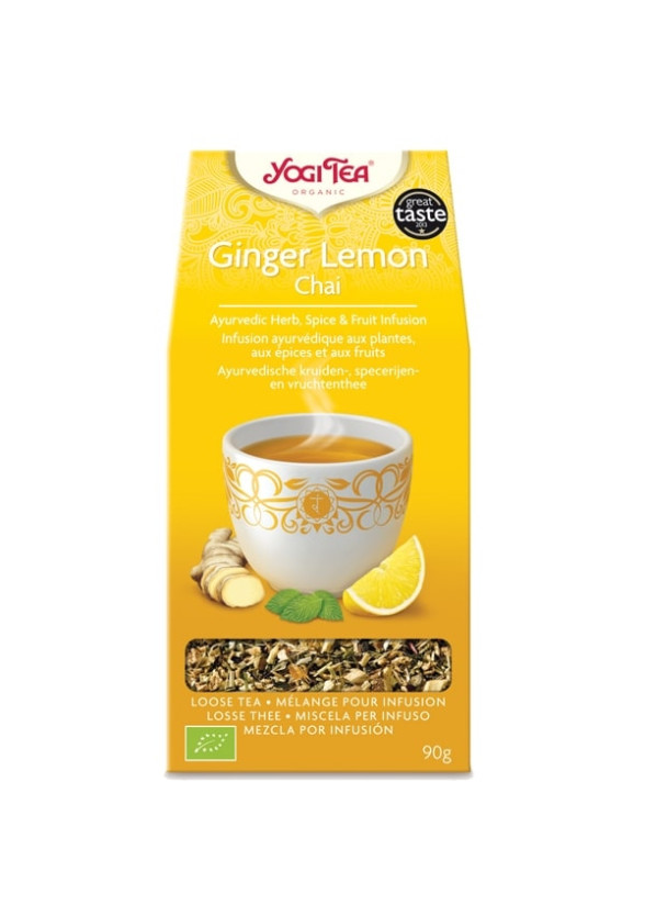 ЙОГИ ОРГАНИК БИО Аюрведичен чай "Джинджифил с лимон", насипен 90гр | YOGI ORGANIC BIO Ayurvedic tea blend "Ginger lemon" loose 90g