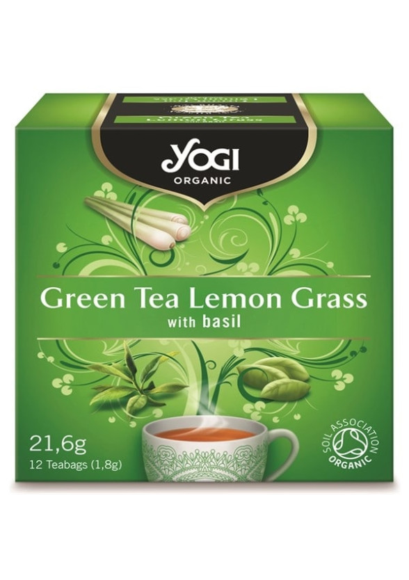 ЙОГИ ОРГАНИК БИО Зелен чай с Лимонена трева, пакетчета 12бр | YOGI ORGANIC BIO Green tea with lemon grass, teabags 12s