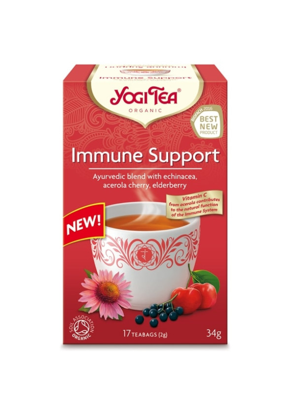ЙОГИ ОРГАНИК БИО Аюрведичен чай "Подкрепа на имунната система", пакетчета 17бр | YOGI ORGANIC BIO Ayurvedic tea blend "Immune support" teabags 17s