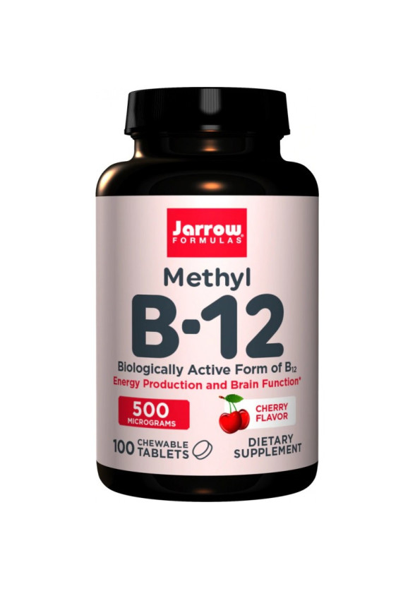 ВИТАМИН Б-12 МЕТИЛКОБАЛАМИН 500мкг дъвчащи таблетки 100бр ДЖАРОУ ФОРМУЛАС | Vitamin B-12 Methylcobalamin 500mcg chewable tablets 100s JARROW FORMULAS