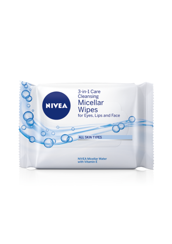 Мицеларни мокри кърпи за почистване на грим 25бр НИВЕА | Cleansing misellar wipes for eyes, lips and face 25s NIVEA