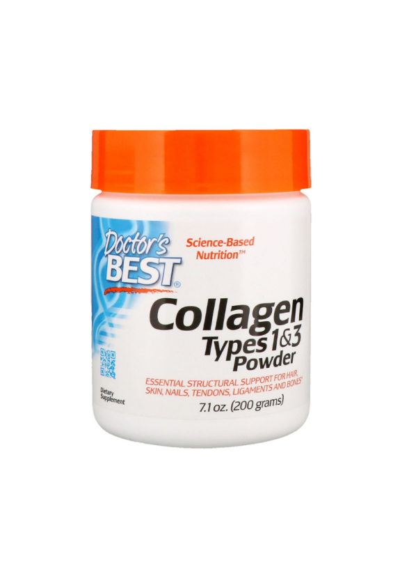 КОЛАГЕН Тип 1 и 3 на прах х 200 грама ДОКТОРС БЕСТ | COLLAGEN Types 1 and 3 powder 200g DOCTOR'S BEST