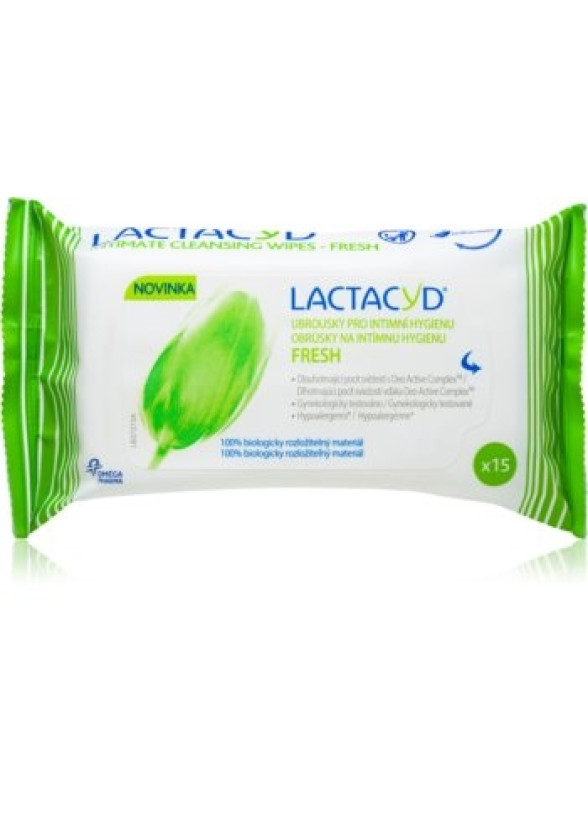 ЛАКТАЦИД Мокри кърпи за интимна хигиена ФРЕШ 15бр | LACTACYD FRESH Intimate wipes 15s