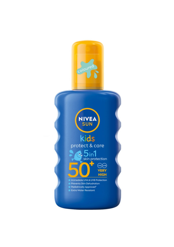 НИВЕА СЪН Детски цветен слънцезащитен спрей SPF50+ 200мл | NIVEA SUN Kids sun moisturising spray SPF 50+ 200ml