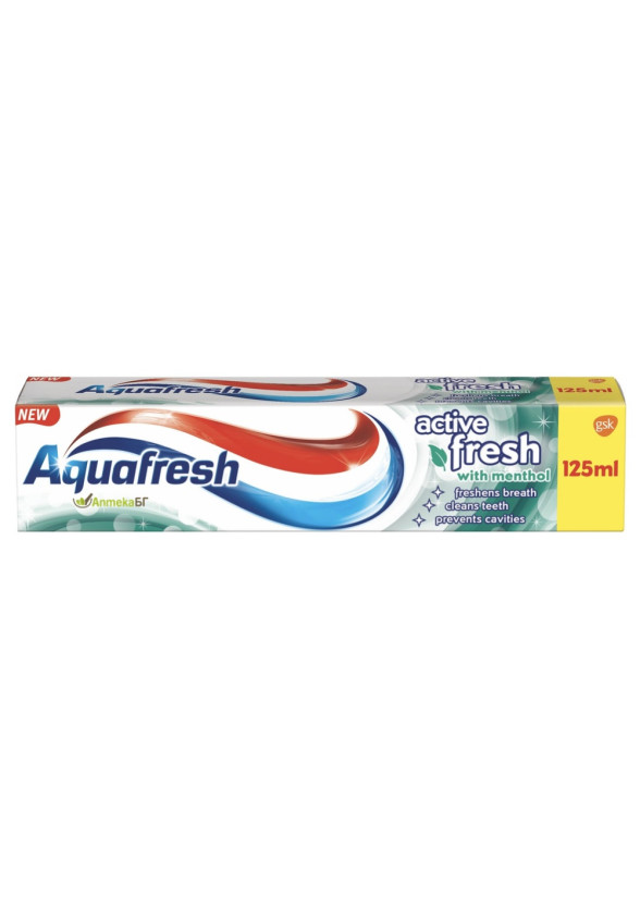АКВАФРЕШ Паста за зъби АКТИВ ФРЕШ 125мл | AQUAFRESH Toothpaste ACTIVE FRESH 125ml 