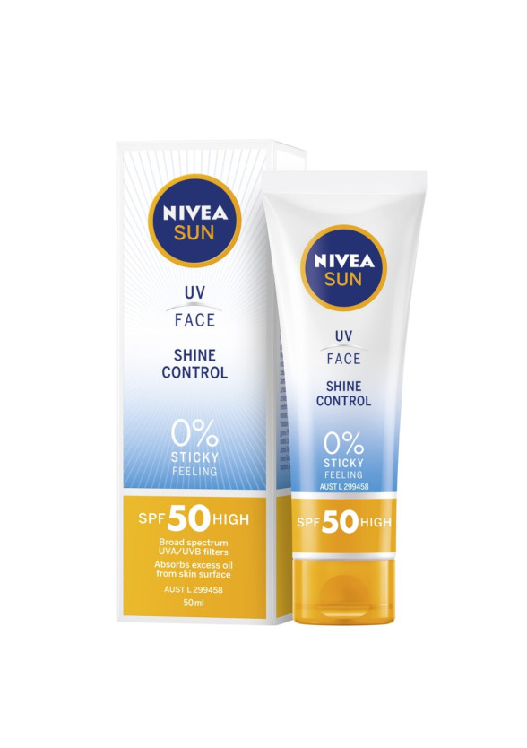 НИВЕА СЪН ШАЙН КОНТРОЛ Слънцезащитен крем за лице за контрол над омазняването SPF50+ 50мл | NIVEA SUN SHINE CONTROL face cream SPF50+ 50ml