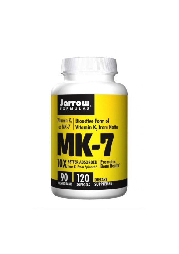 Витамин К2 (МК-7) 90мкг х 120 капсули ДЖАРОУ ФОРМУЛАС | Vitamin K2 (MK-7) 90mcg softgel caps 120s JARROW FORMULAS