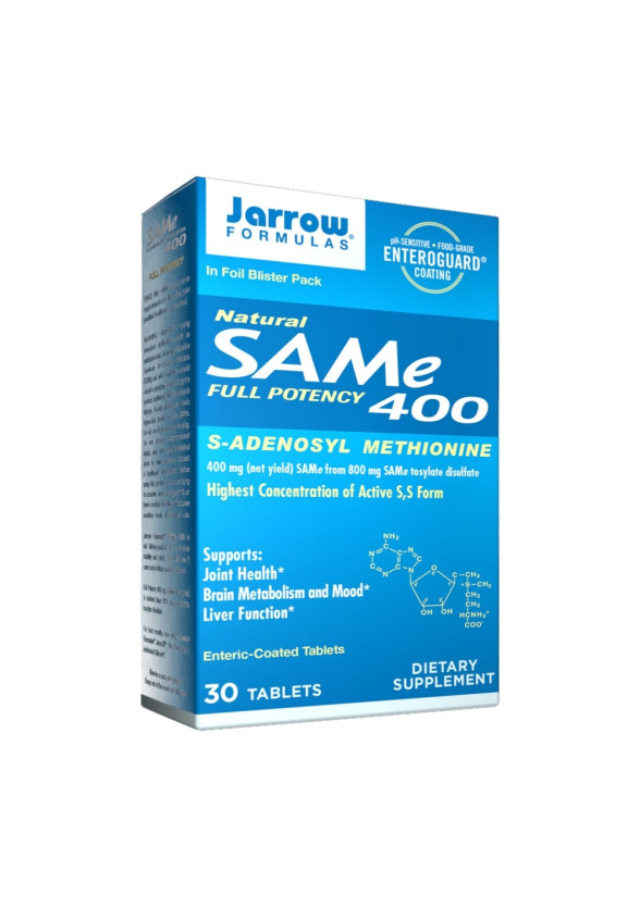 САМе (S-аденозил-L-метионин) 400мг х 30 таблетки ДЖАРОУ ФОРМУЛАС | SAMe 400mg tablets 30s JARROW FORMULAS