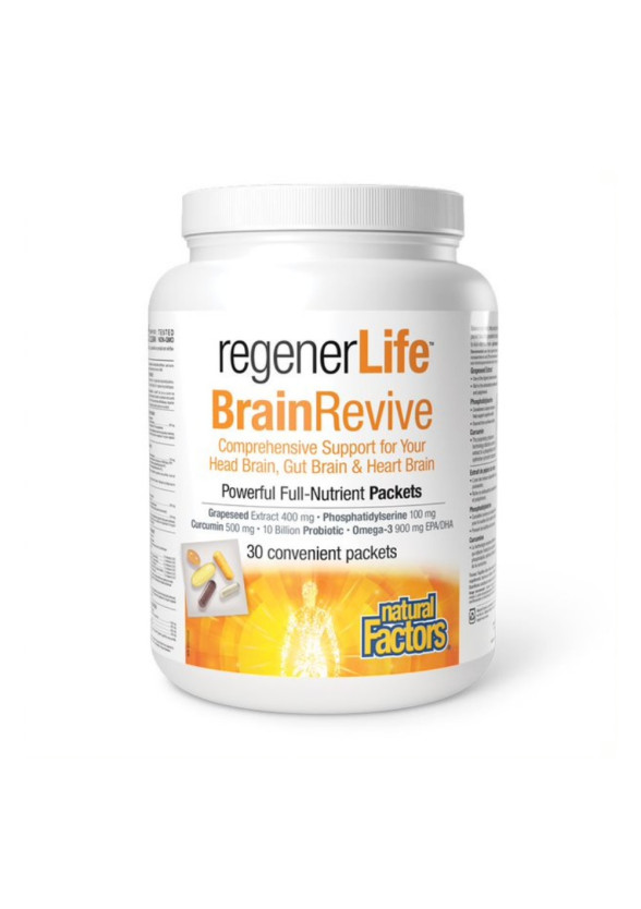 RegenerLife™ БрейнРивайв 30 дневна програма в подкрепа на мозъчната функция, паметта и концентрацията х 30 дози НАТУРАЛ ФАКТОРС | Regenerlife™ BrainRevive Program х 30s NATURAL FACTORS