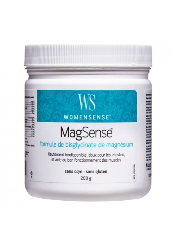 МАГСЕНС Магнезий на прах (магнезиев бисглицинат, пудра) 200гр УОМЕНСЕНС | MAGSENSE Magnesium bisglycinate powder 200g WOMENSENSE 