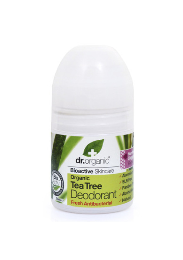 Д-Р ОРГАНИК Чаено дърво дезодорант рол-он 50мл | DR ORGANIC Tea tree deodorant roll-on 50ml
