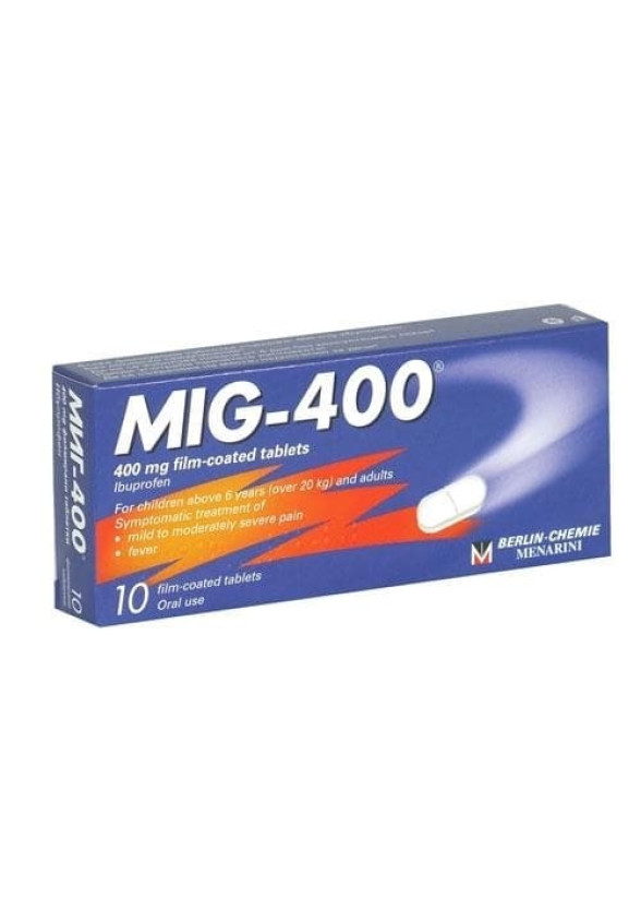 МИГ 400 филмирани таблетки 10бр. MIG 400 film-coated tablets 10s .