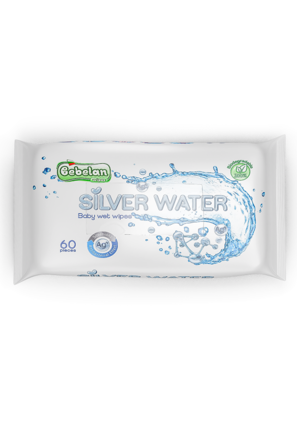 Мокри кърпи със Сребърна вода 60бр БЕБЕЛАН | Wet wipes Silver water 60s BEBELAN