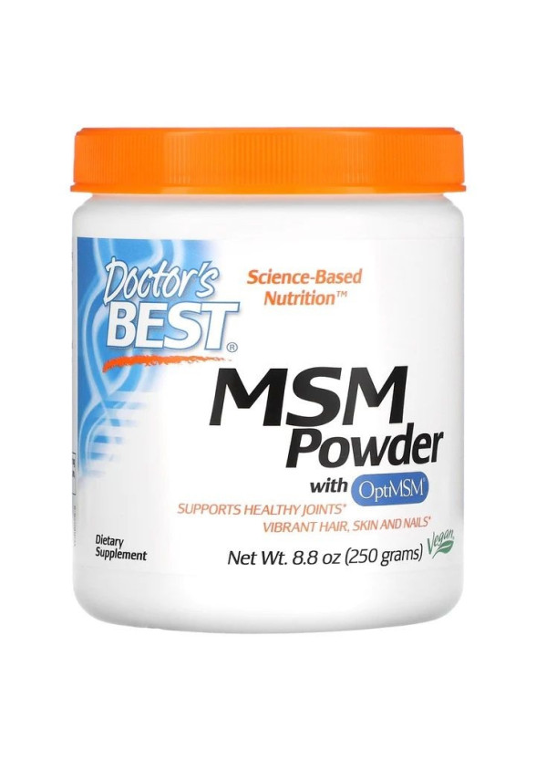 МСМ (Метил сулфонил метан, органична сяра) на прах 250гр ДОКТОРС БЕСТ | MSM powder 250g DOCTOR'S BEST
