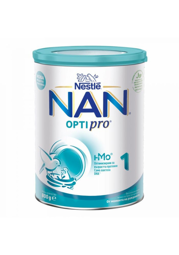 НАН ОПТИПРО 1 Адаптирано мляко за кърмачета 0-6м 800гр | NAN OPTIPRO 1 infant milk 0-6m 800g